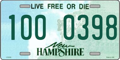 NH license plate 1000398