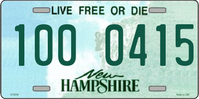 NH license plate 1000415