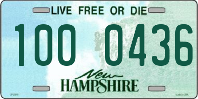 NH license plate 1000436