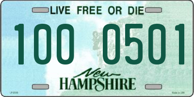 NH license plate 1000501