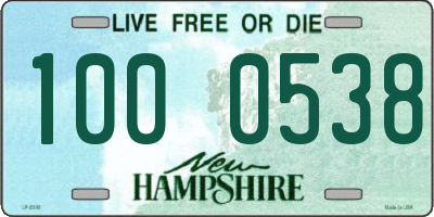 NH license plate 1000538