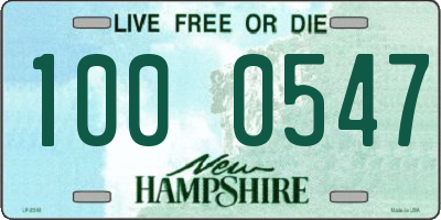 NH license plate 1000547