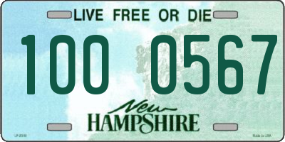 NH license plate 1000567