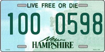 NH license plate 1000598