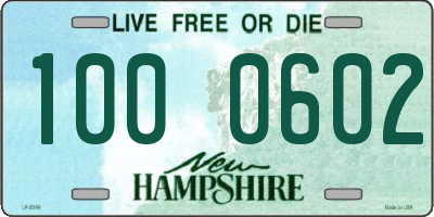 NH license plate 1000602