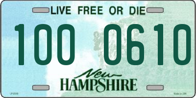 NH license plate 1000610