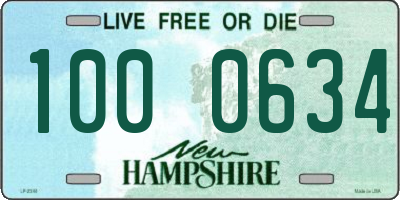 NH license plate 1000634