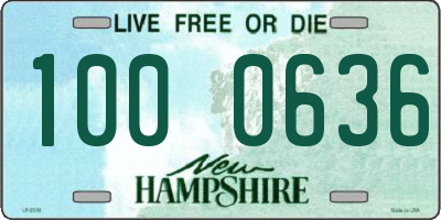 NH license plate 1000636