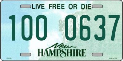 NH license plate 1000637