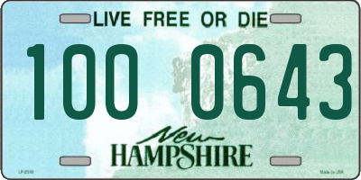 NH license plate 1000643