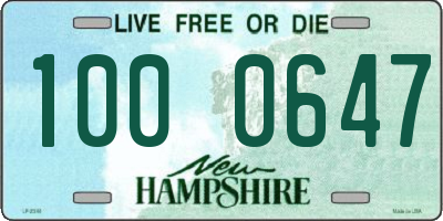 NH license plate 1000647