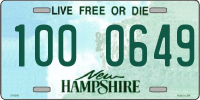 NH license plate 1000649