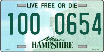 NH license plate 1000654