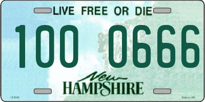 NH license plate 1000666