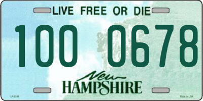 NH license plate 1000678