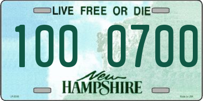 NH license plate 1000700