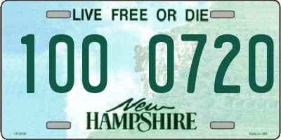 NH license plate 1000720