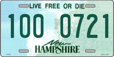 NH license plate 1000721