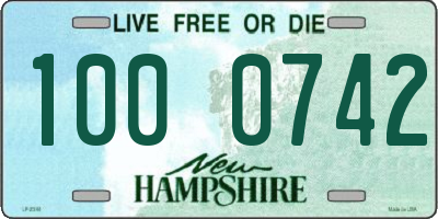 NH license plate 1000742