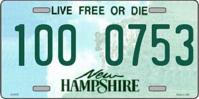 NH license plate 1000753