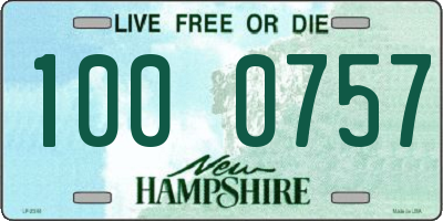 NH license plate 1000757