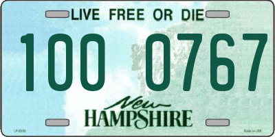 NH license plate 1000767