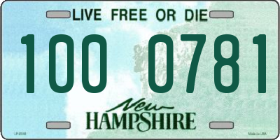 NH license plate 1000781