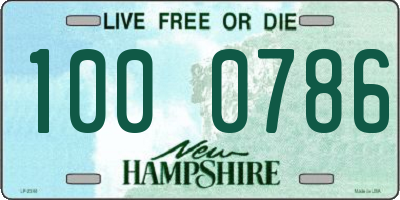 NH license plate 1000786
