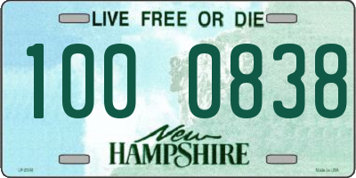 NH license plate 1000838