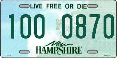 NH license plate 1000870