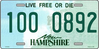 NH license plate 1000892