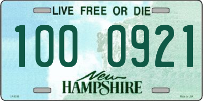 NH license plate 1000921