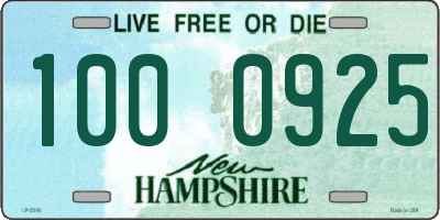 NH license plate 1000925