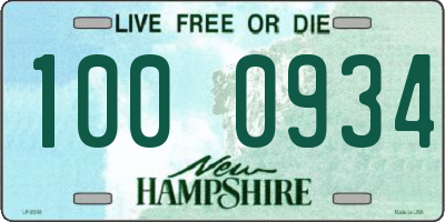 NH license plate 1000934