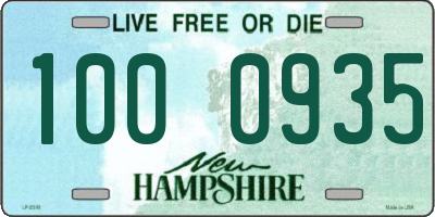 NH license plate 1000935