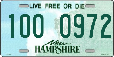 NH license plate 1000972