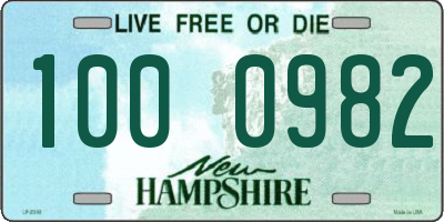 NH license plate 1000982