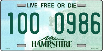 NH license plate 1000986