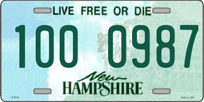 NH license plate 1000987