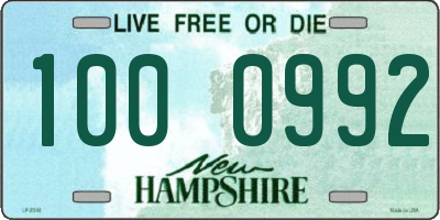 NH license plate 1000992