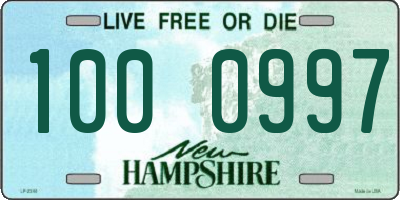 NH license plate 1000997