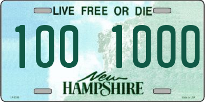 NH license plate 1001000