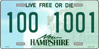 NH license plate 1001001