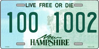 NH license plate 1001002