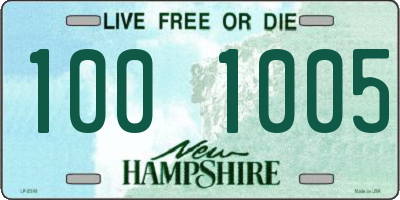 NH license plate 1001005