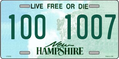 NH license plate 1001007