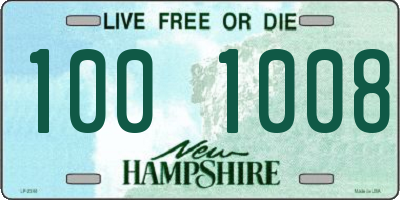 NH license plate 1001008