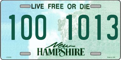 NH license plate 1001013