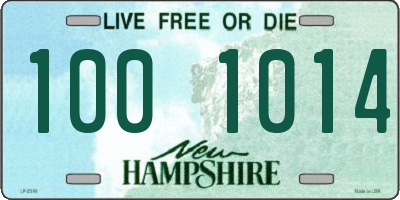 NH license plate 1001014