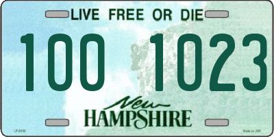 NH license plate 1001023